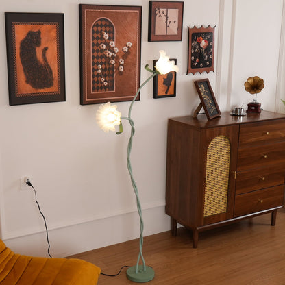Floral Inspired Floor Lamp | Elegant Standing Light for Living Room