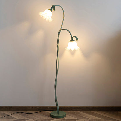 Floral Inspired Floor Lamp | Elegant Standing Light for Living Room