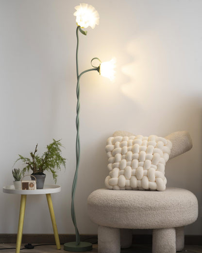 Floral Inspired Floor Lamp | Elegant Standing Light for Living Room