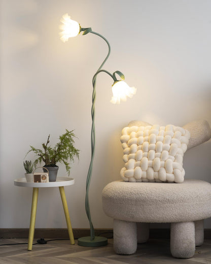 Floral Inspired Floor Lamp | Elegant Standing Light for Living Room