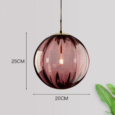 Modern Glass Globe Pendant Ceiling Light | Elegant Hanging Lamp for Bedroom & Dining