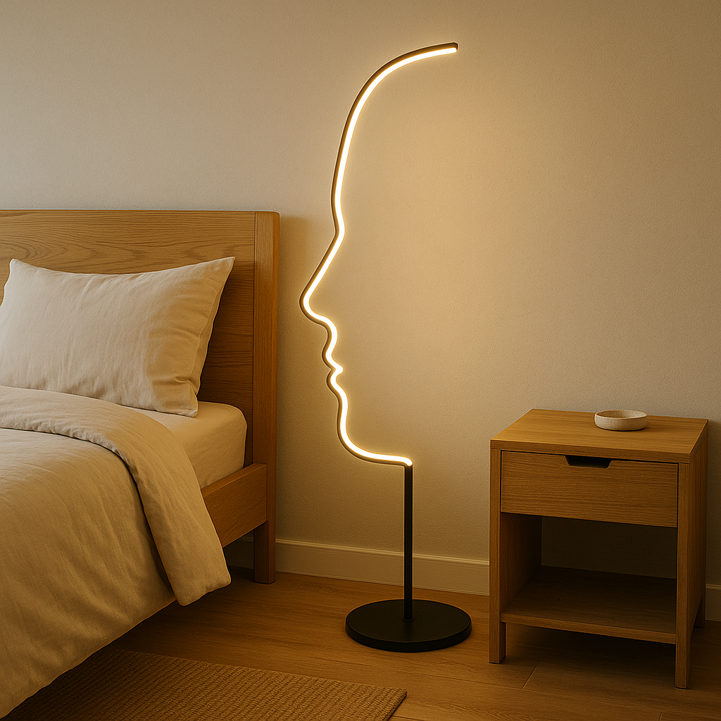 Modern Sculptural Floor Lamp | Artistic Standing Light for Living Room and Bedroom