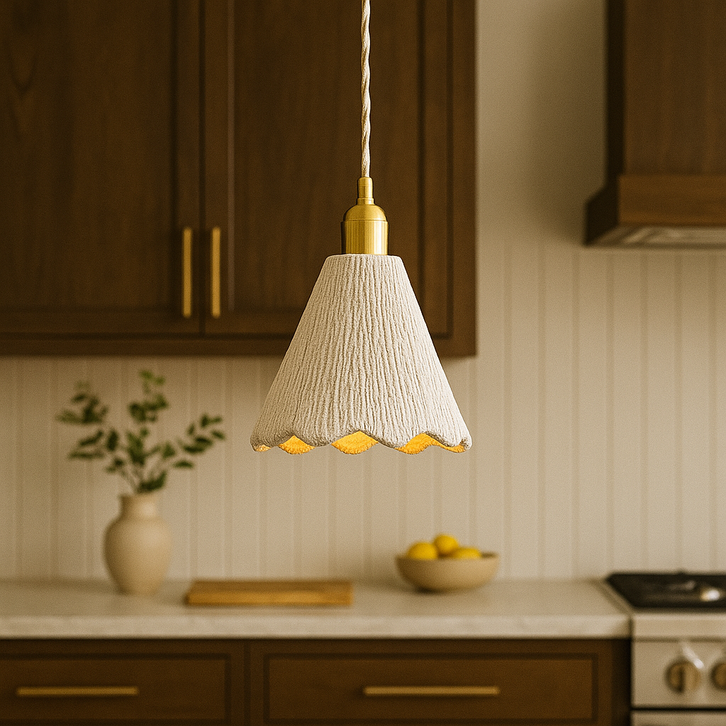 Cement Pendant Light | Modern Industrial Ceiling Light for Kitchen and Dining