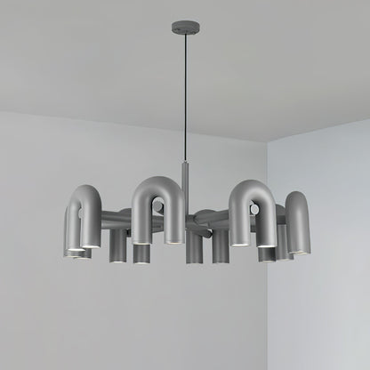Modern U-Shape Ceiling Lamp | Playful LED Chandelier for Living Room