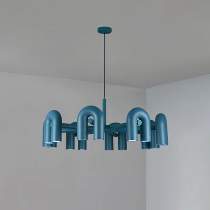 Modern U-Shape Ceiling Lamp | Playful LED Chandelier for Living Room