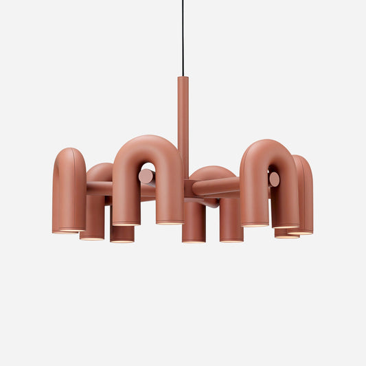 Modern U-Shape Ceiling Lamp | Playful LED Chandelier for Living Room