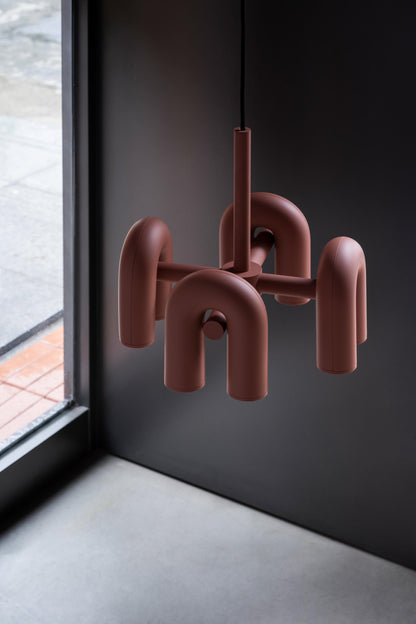 Modern U-Shape Ceiling Lamp | Playful LED Chandelier for Living Room