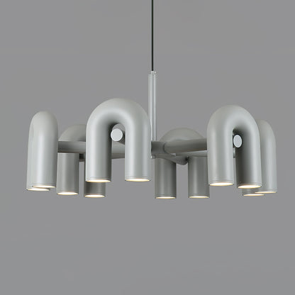 Modern U-Shape Ceiling Lamp | Playful LED Chandelier for Living Room