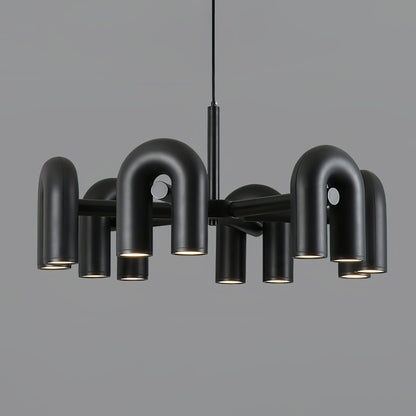 Modern U-Shape Ceiling Lamp | Playful LED Chandelier for Living Room