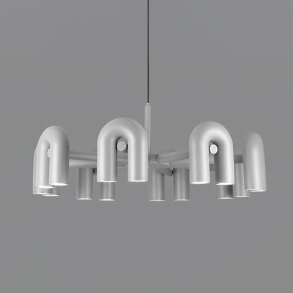 Modern U-Shape Ceiling Lamp | Playful LED Chandelier for Living Room