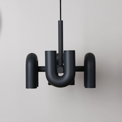 Modern U-Shape Ceiling Lamp | Playful LED Chandelier for Living Room