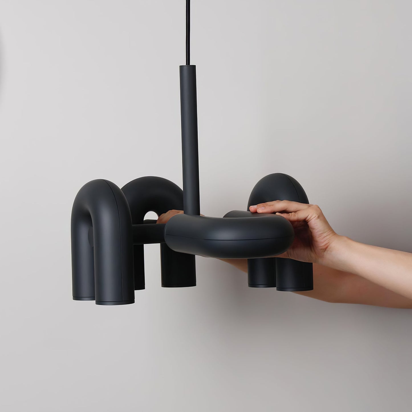Modern U-Shape Ceiling Lamp | Playful LED Chandelier for Living Room