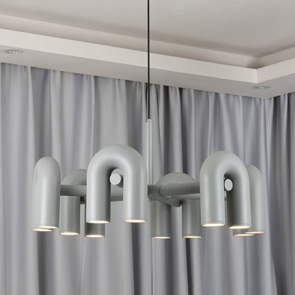 Modern U-Shape Ceiling Lamp | Playful LED Chandelier for Living Room