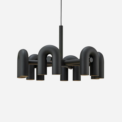 Modern U-Shape Ceiling Lamp | Playful LED Chandelier for Living Room