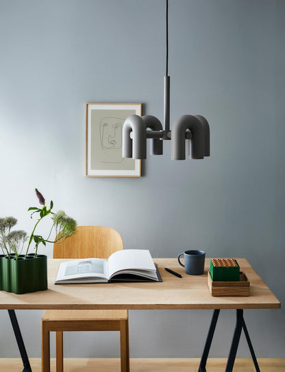 Modern U-Shape Ceiling Lamp | Playful LED Chandelier for Living Room