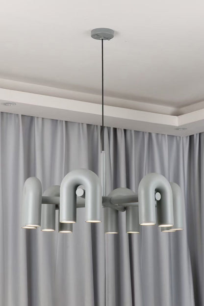Modern U-Shape Ceiling Lamp | Playful LED Chandelier for Living Room