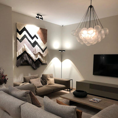 Modern Frosted Glass Ball Chandelier | Luxury Ceiling Lamp for Living Room & Bedroom
