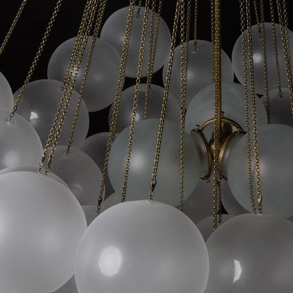 Modern Frosted Glass Ball Chandelier | Luxury Ceiling Lamp for Living Room & Bedroom