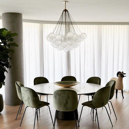 Modern Frosted Glass Ball Chandelier | Luxury Ceiling Lamp for Living Room & Bedroom