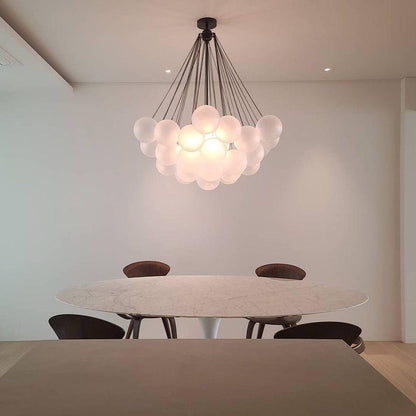 Modern Frosted Glass Ball Chandelier | Luxury Ceiling Lamp for Living Room & Bedroom