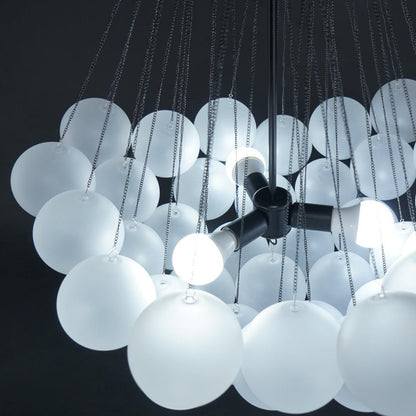 Modern Frosted Glass Ball Chandelier | Luxury Ceiling Lamp for Living Room & Bedroom