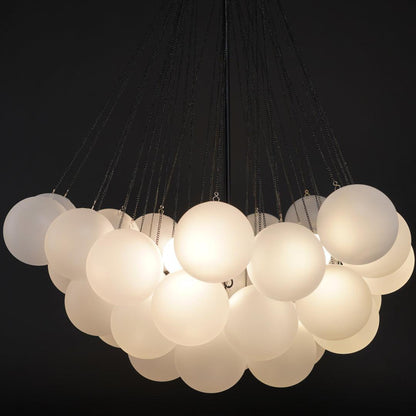 Modern Frosted Glass Ball Chandelier | Luxury Ceiling Lamp for Living Room & Bedroom