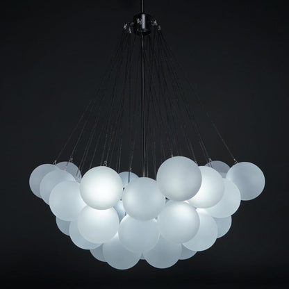 Modern Frosted Glass Ball Chandelier | Luxury Ceiling Lamp for Living Room & Bedroom