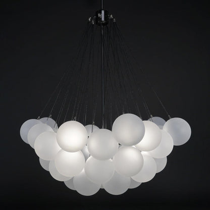 Modern Frosted Glass Ball Chandelier | Luxury Ceiling Lamp for Living Room & Bedroom