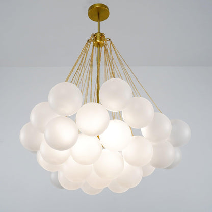 Modern Frosted Glass Ball Chandelier | Luxury Ceiling Lamp for Living Room & Bedroom
