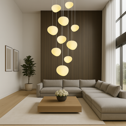 Nordic Staircase Chandelier | Modern LED Ceiling Light for Hallway and Entryway