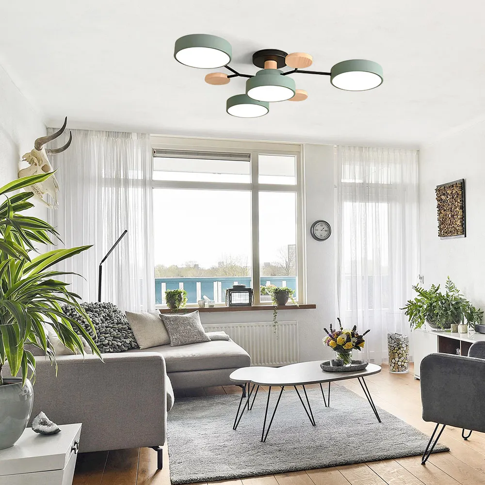 Modern Circular LED Ceiling Light | Contemporary Bedroom Living Room Lamp