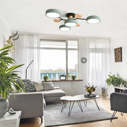 Modern Circular LED Ceiling Light | Contemporary Bedroom Living Room Lamp