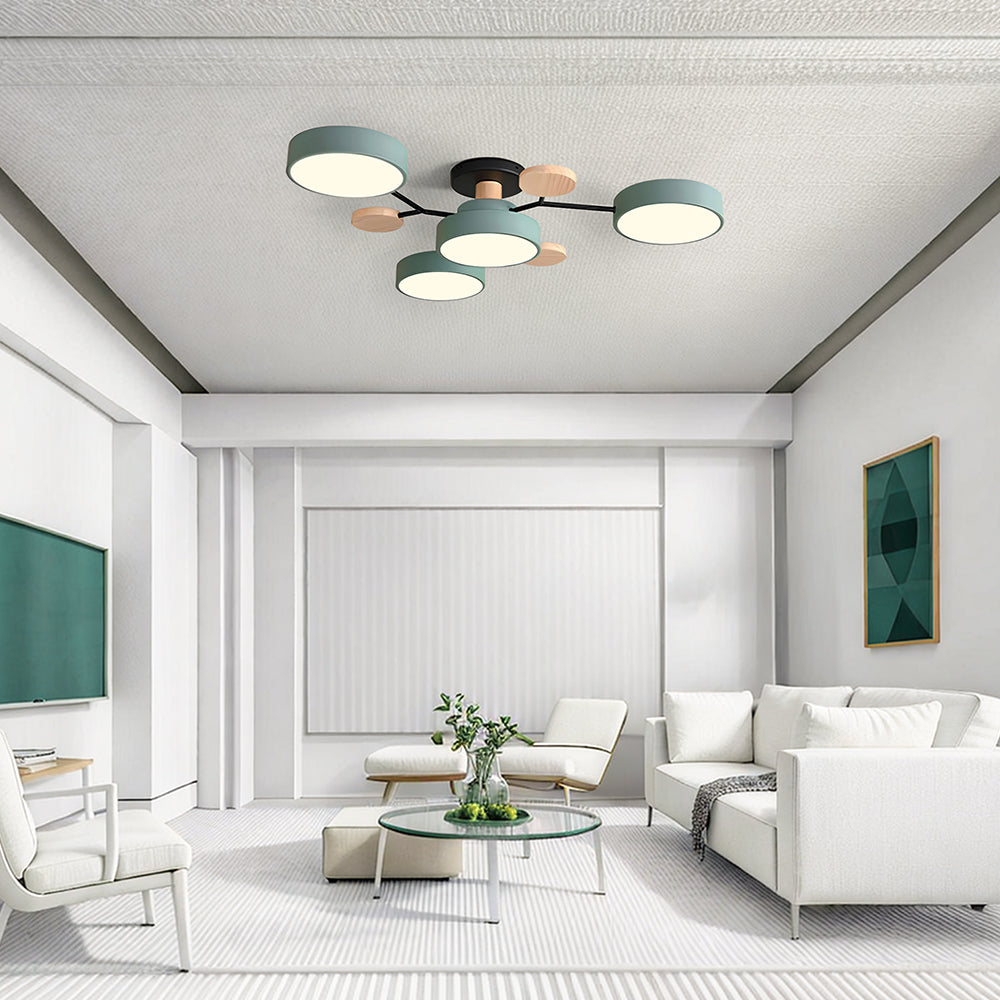 Modern Circular LED Ceiling Light | Contemporary Bedroom Living Room Lamp