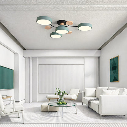 Modern Circular LED Ceiling Light | Contemporary Bedroom Living Room Lamp
