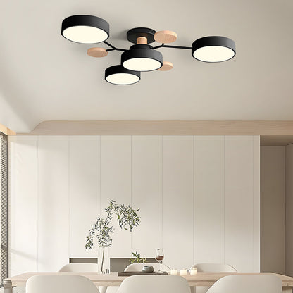 Modern Circular LED Ceiling Light | Contemporary Bedroom Living Room Lamp
