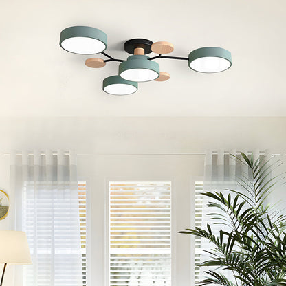 Modern Circular LED Ceiling Light | Contemporary Bedroom Living Room Lamp