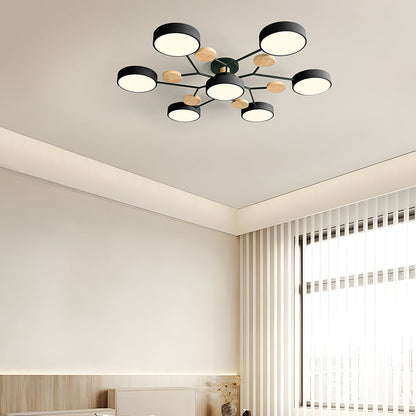 Modern Circular LED Ceiling Light | Contemporary Bedroom Living Room Lamp