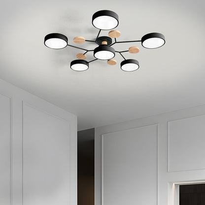 Modern Circular LED Ceiling Light | Contemporary Bedroom Living Room Lamp