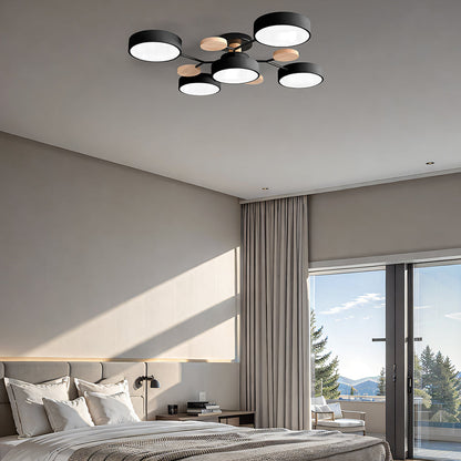 Modern Circular LED Ceiling Light | Contemporary Bedroom Living Room Lamp