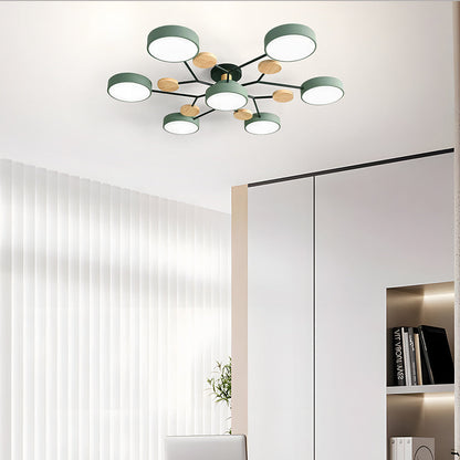 Modern Circular LED Ceiling Light | Contemporary Bedroom Living Room Lamp