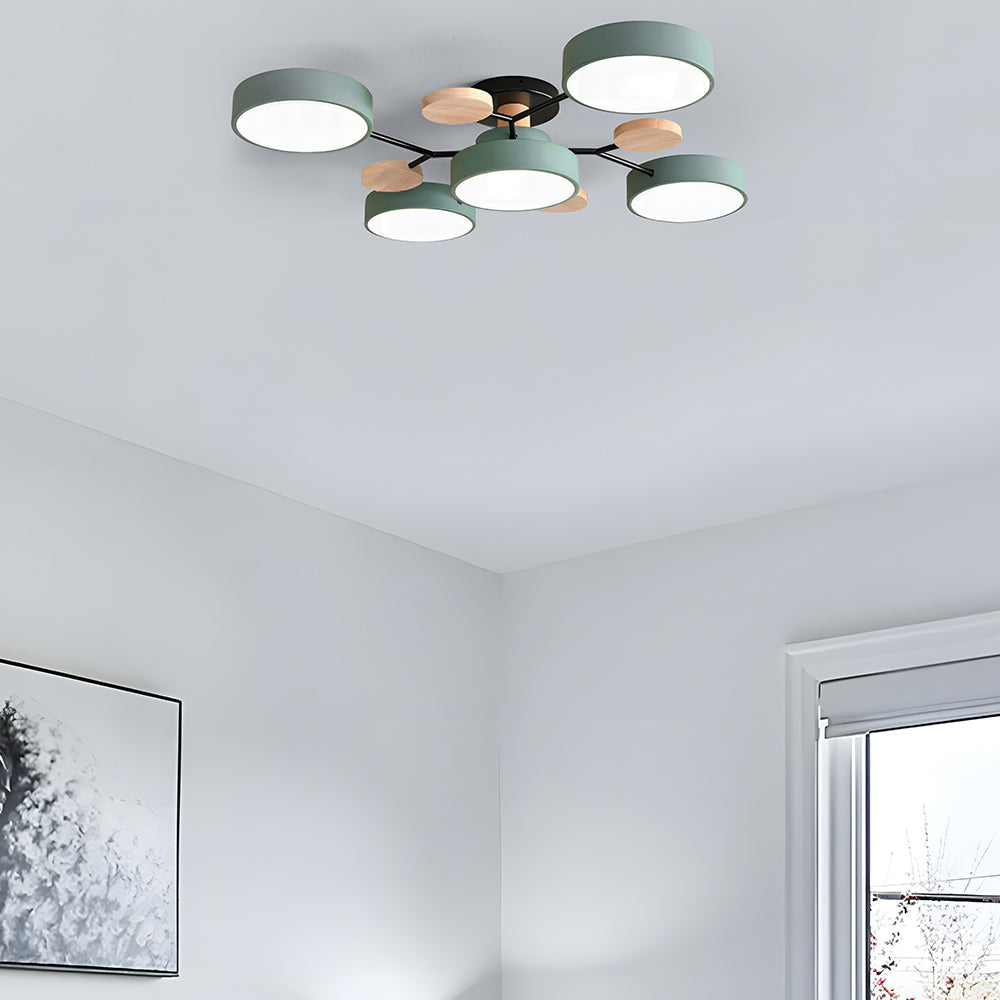 Modern Circular LED Ceiling Light | Contemporary Bedroom Living Room Lamp
