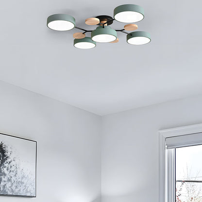 Modern Circular LED Ceiling Light | Contemporary Bedroom Living Room Lamp