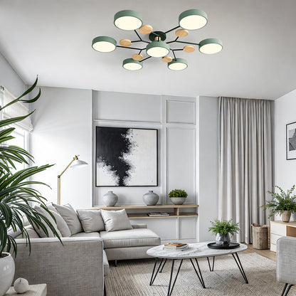Modern Circular LED Ceiling Light | Contemporary Bedroom Living Room Lamp