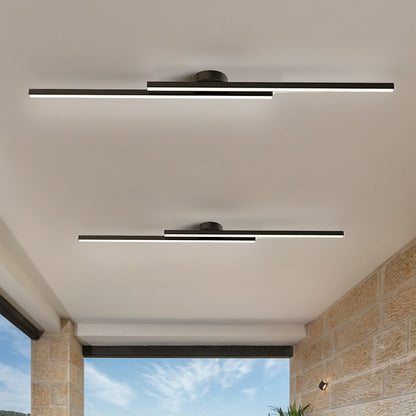 Modern Aluminium LED Ceiling Light | Long Strip Living Room Flush Mount Lamp