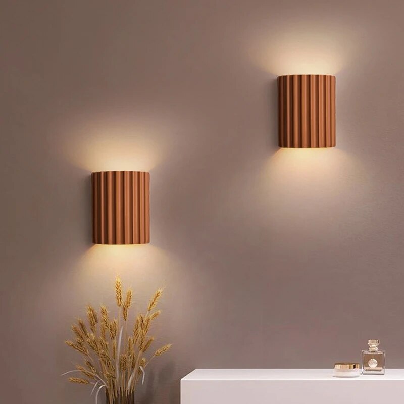 Modern Resin LED Wall Light Sconce | Artistic Bedroom Living Room Wall Lamp