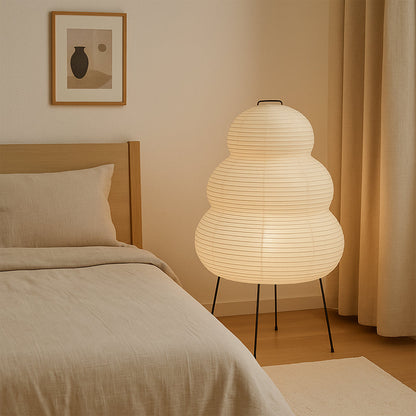 Rice Paper Floor Lamp for Living Room | Modern Standing Light