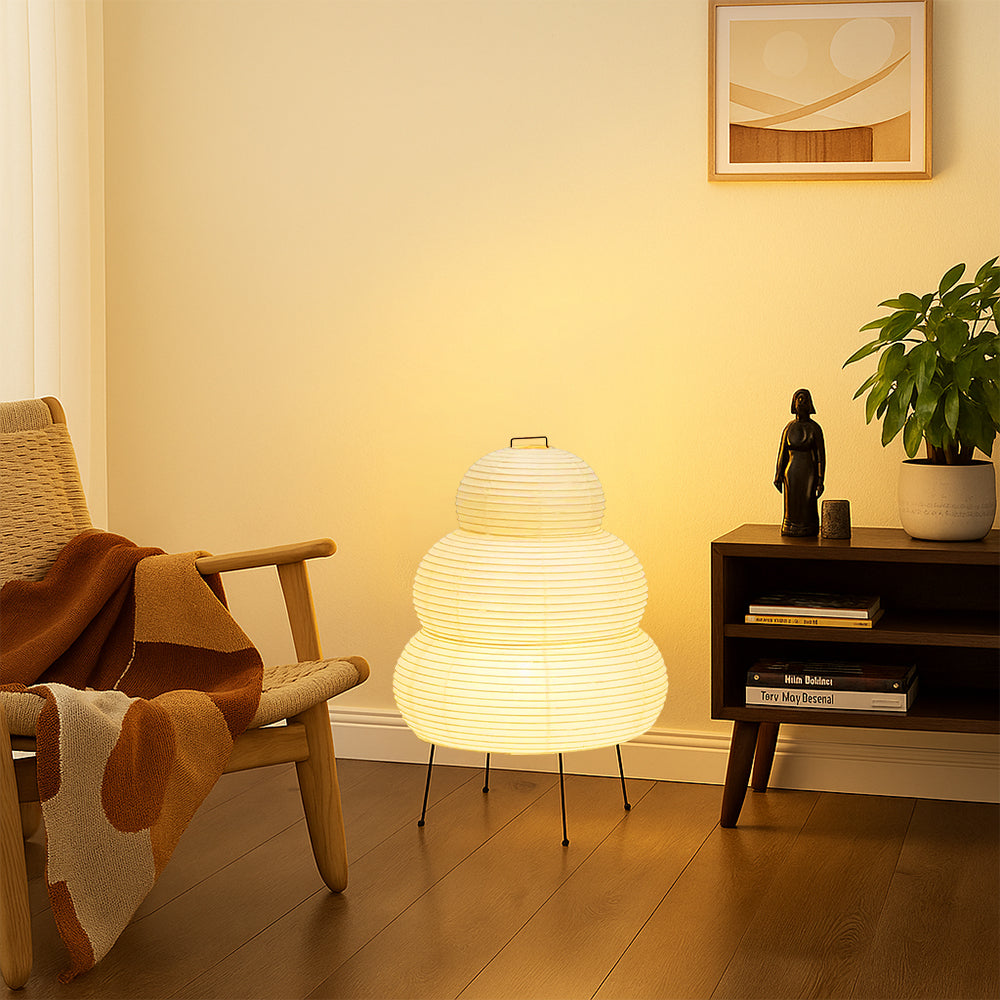 Rice Paper Floor Lamp for Living Room | Modern Standing Light