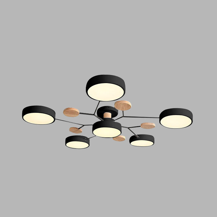 Modern Circular LED Ceiling Light | Contemporary Bedroom Living Room Lamp