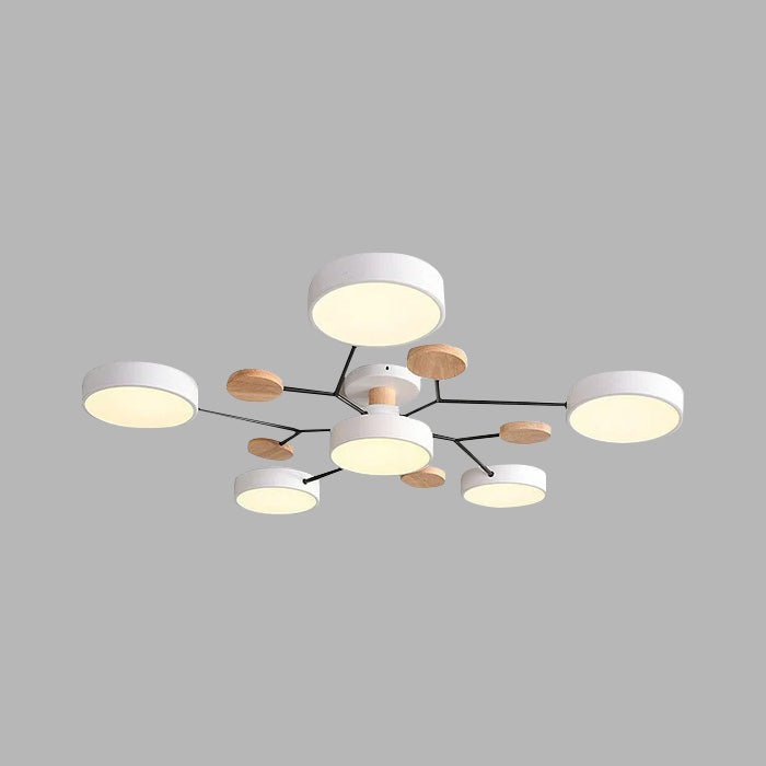 Modern Circular LED Ceiling Light | Contemporary Bedroom Living Room Lamp