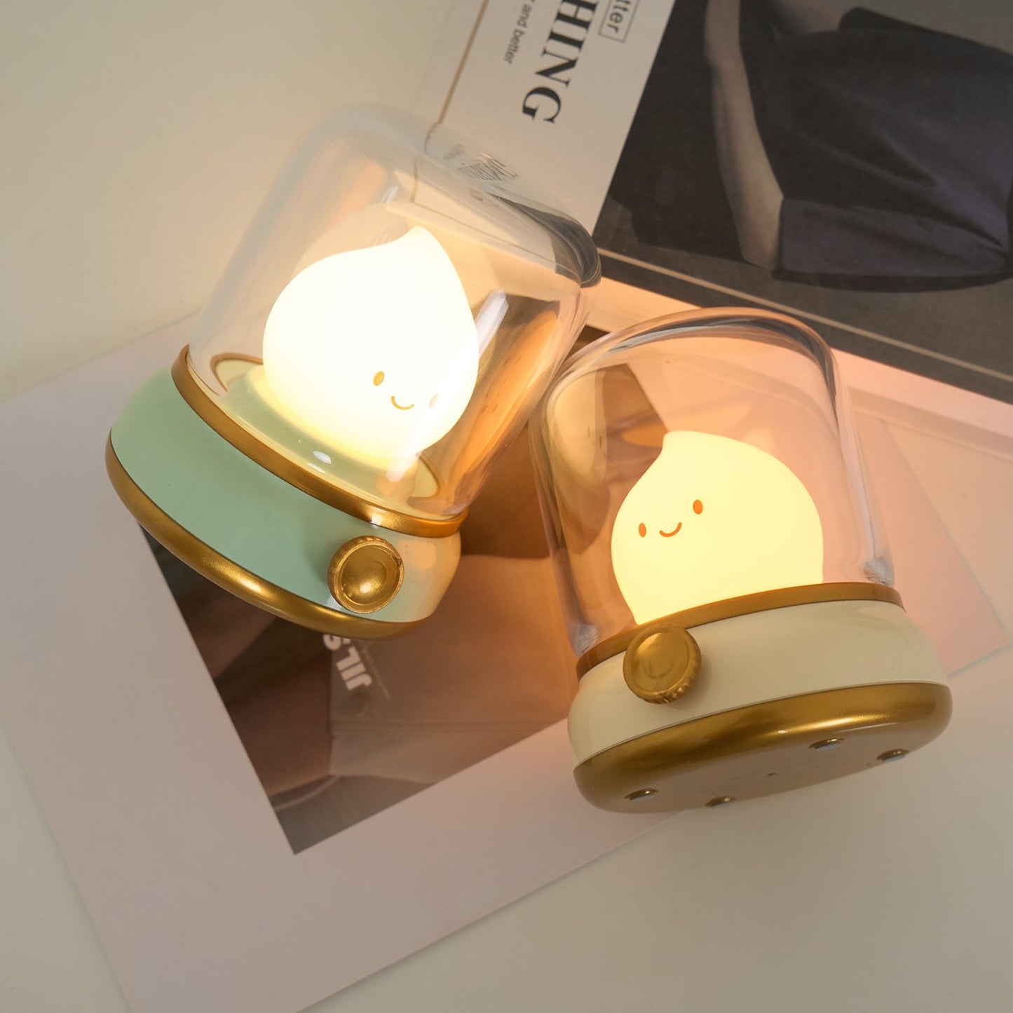 Vintage LED Night Light | Adjustable Bedside Table Lamp